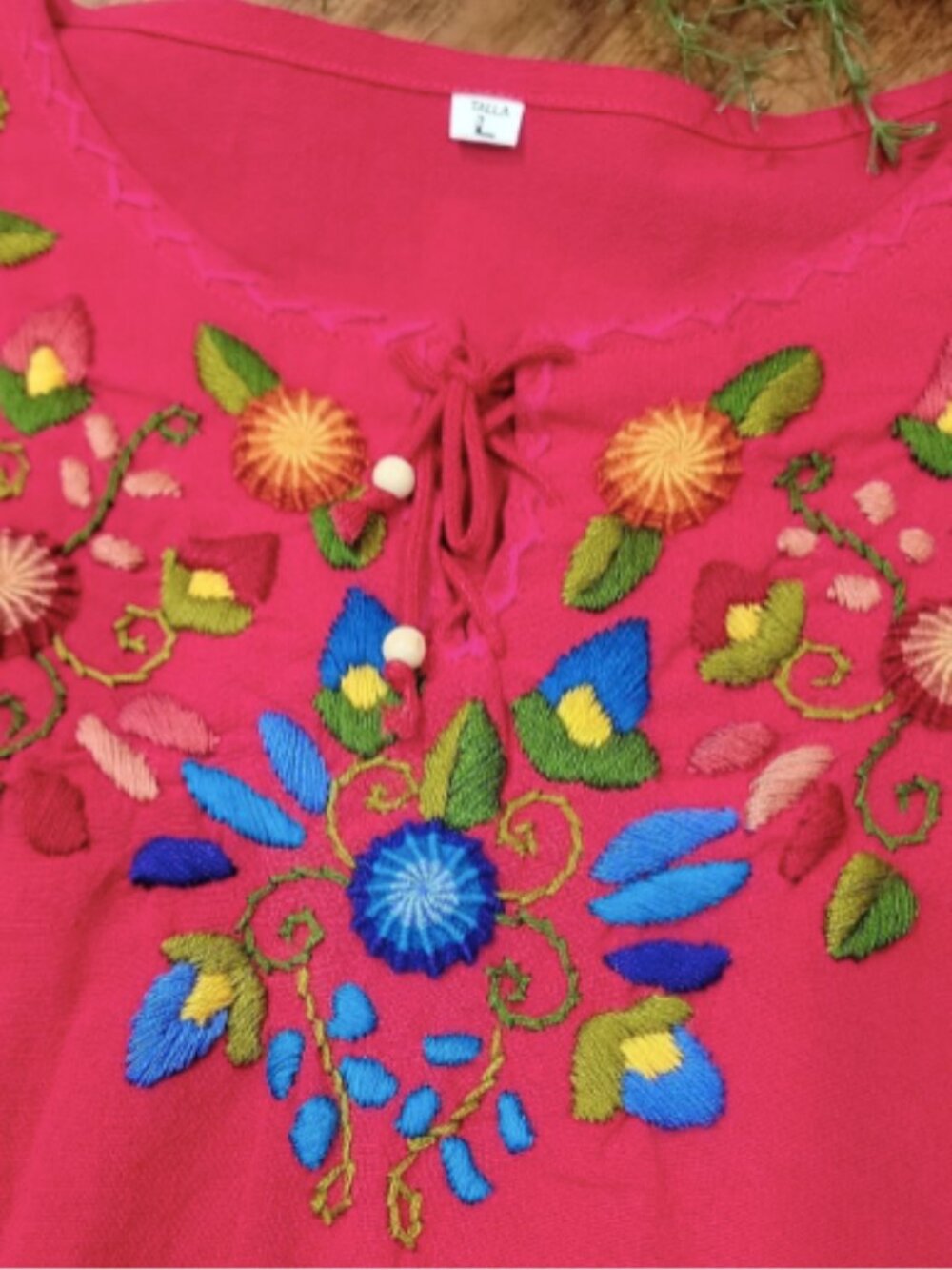 Hand Embroidered Mexican Camisa
